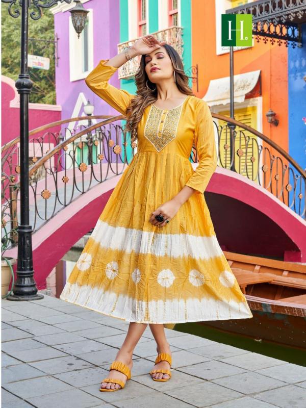 Hirwa Suhana Festive Wear Embroidery Kurti Collection